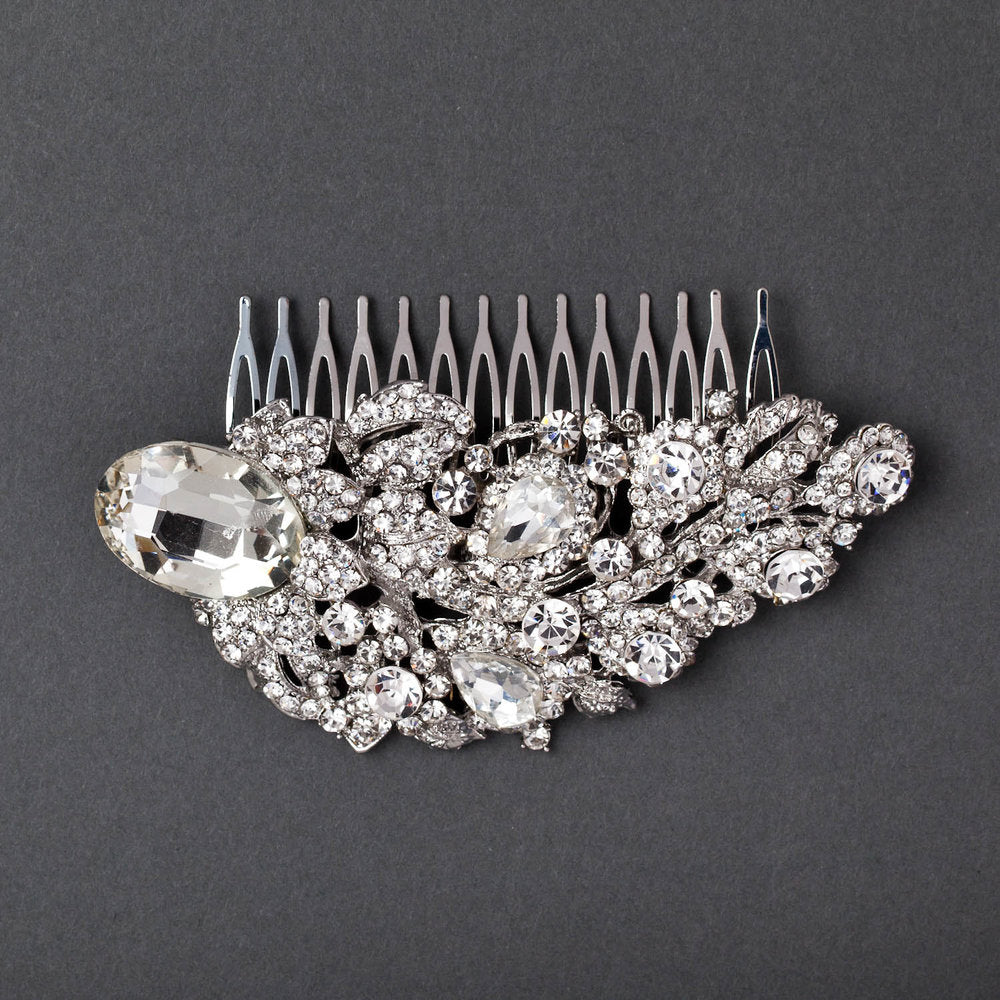 Jeweled Petal Hair Comb