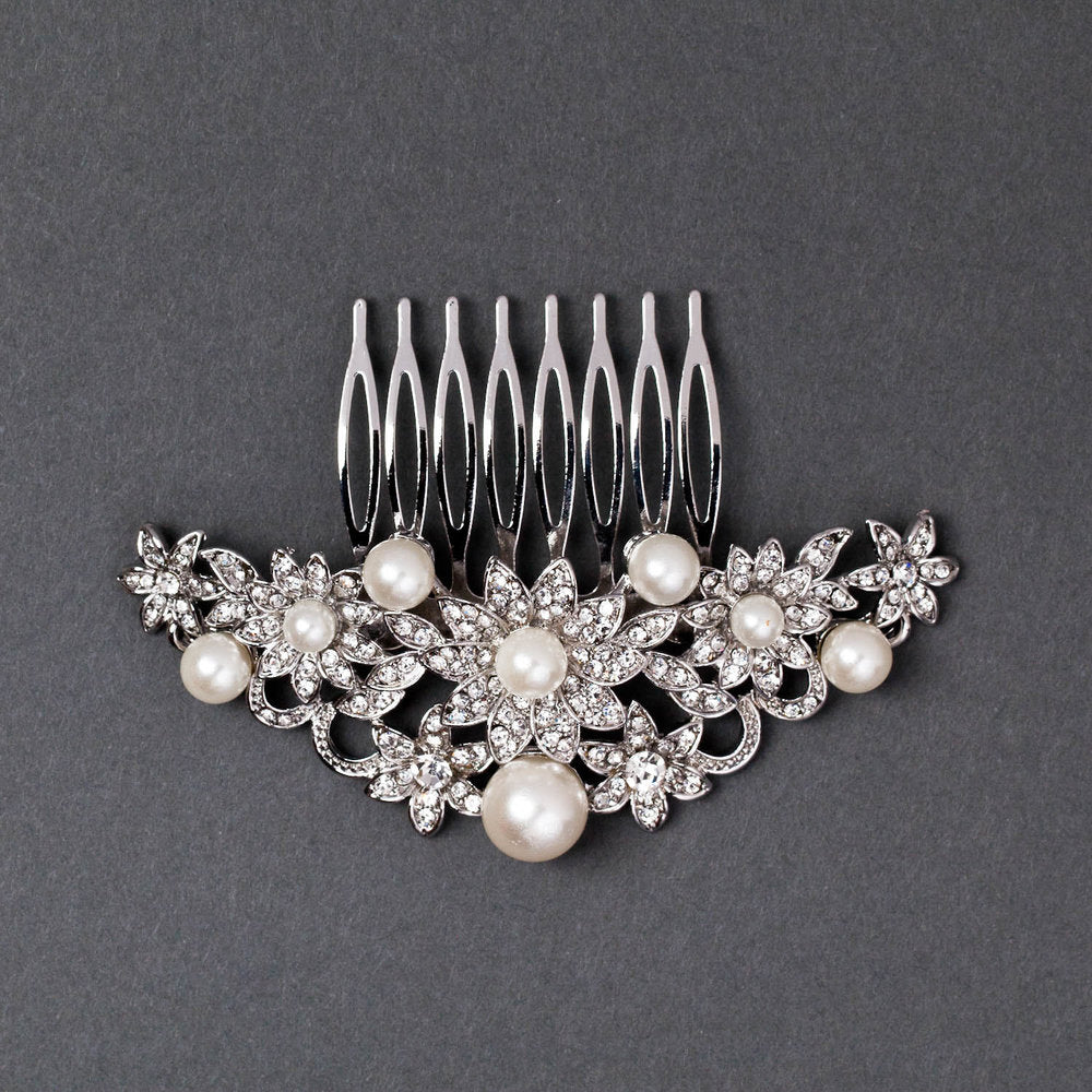 Pearl Garden Hair Comb