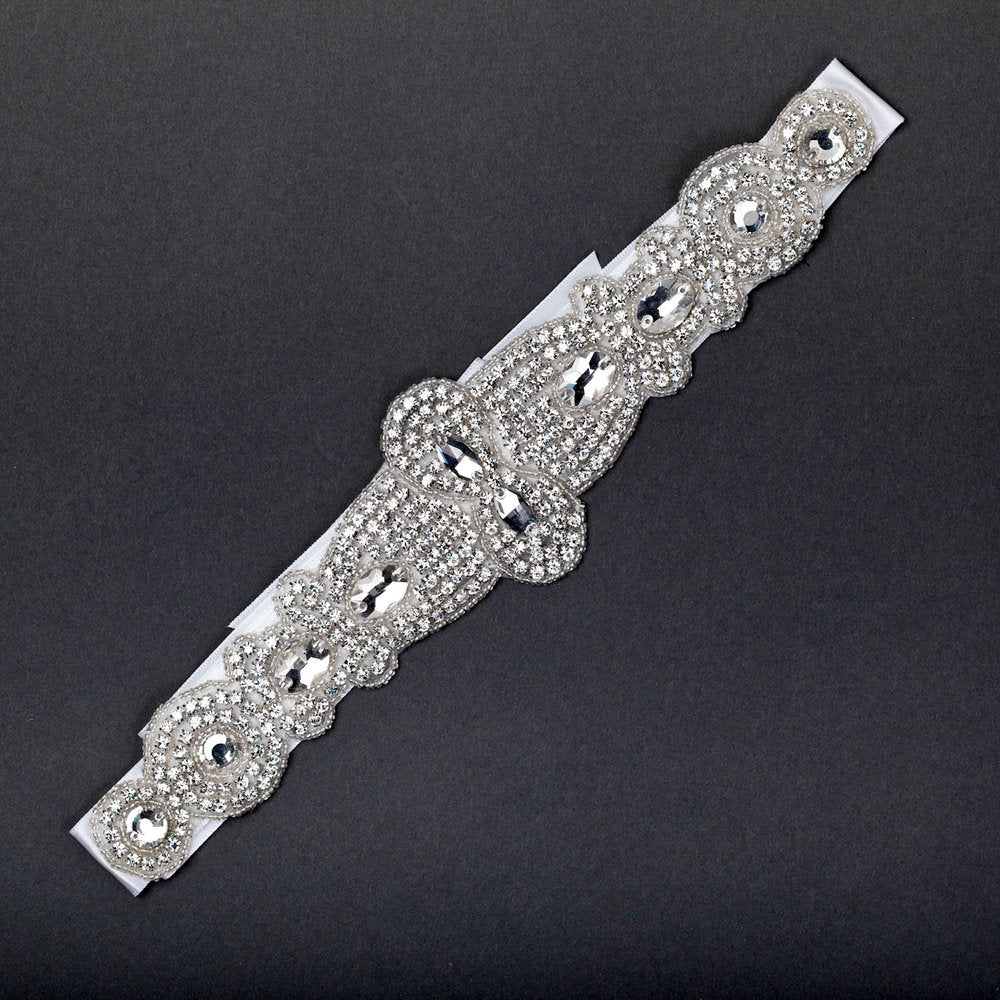 Sleek Crystal Wedding Dress Belt