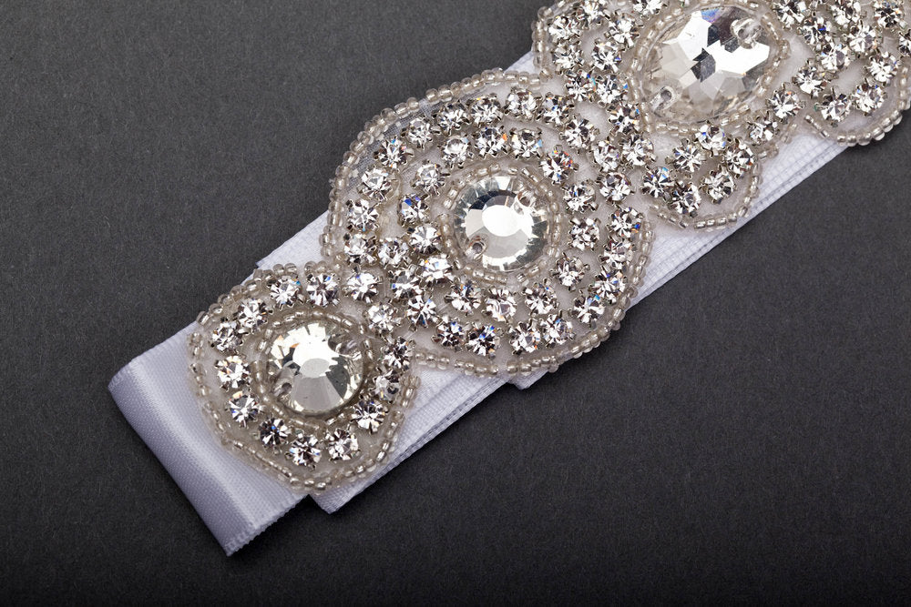 Sleek Crystal Wedding Dress Belt