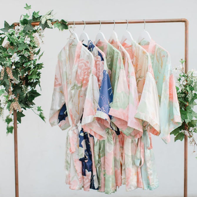 Tiffany Blue Big Floral Robe