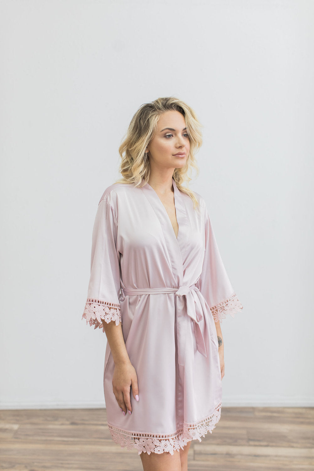 Nude Lace Robe
