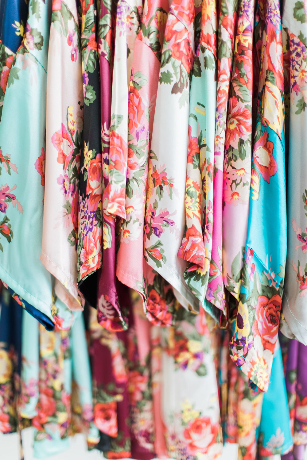 Navy Floral Bridesmaid Robe