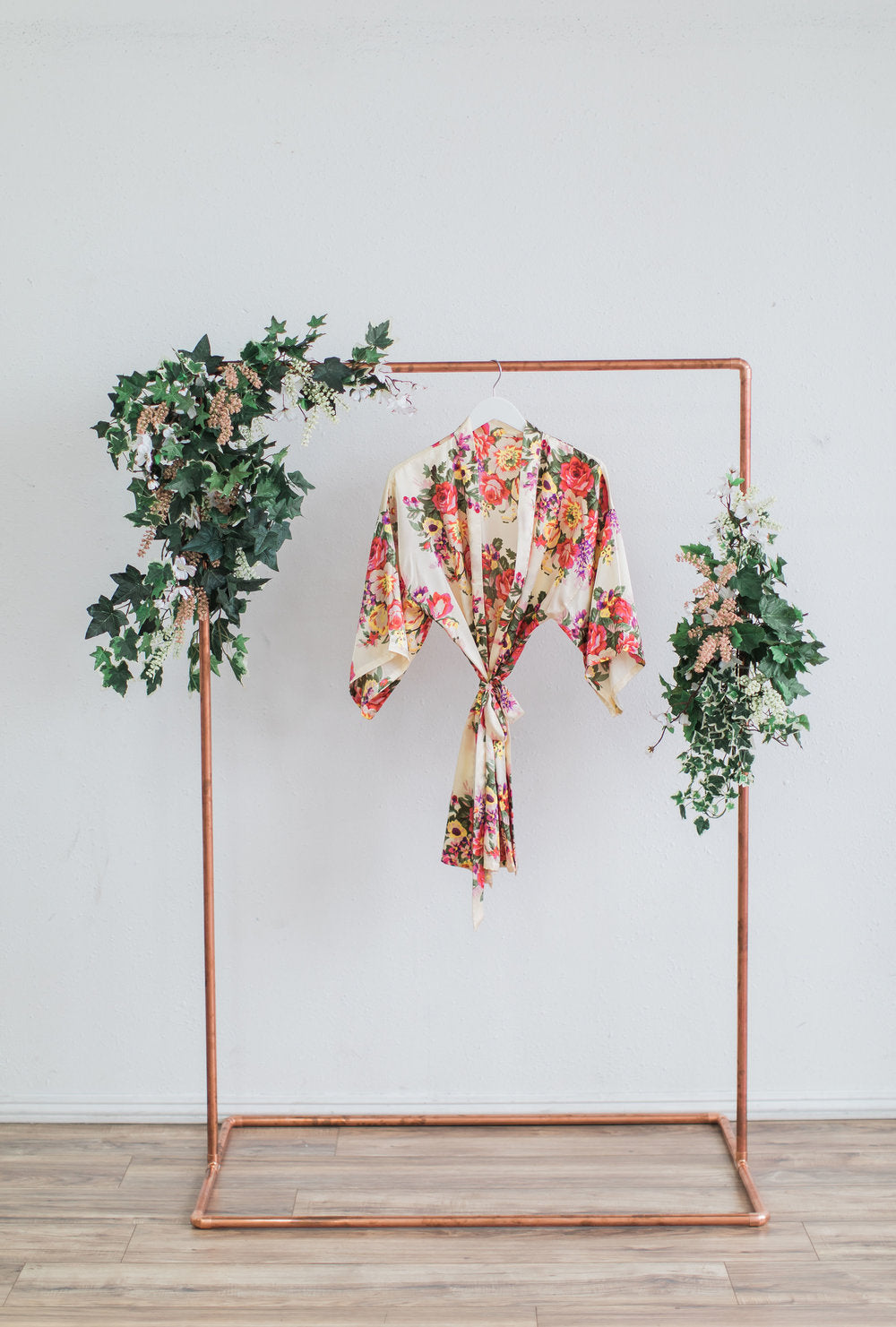 Champagne Floral Bridesmaid Robe