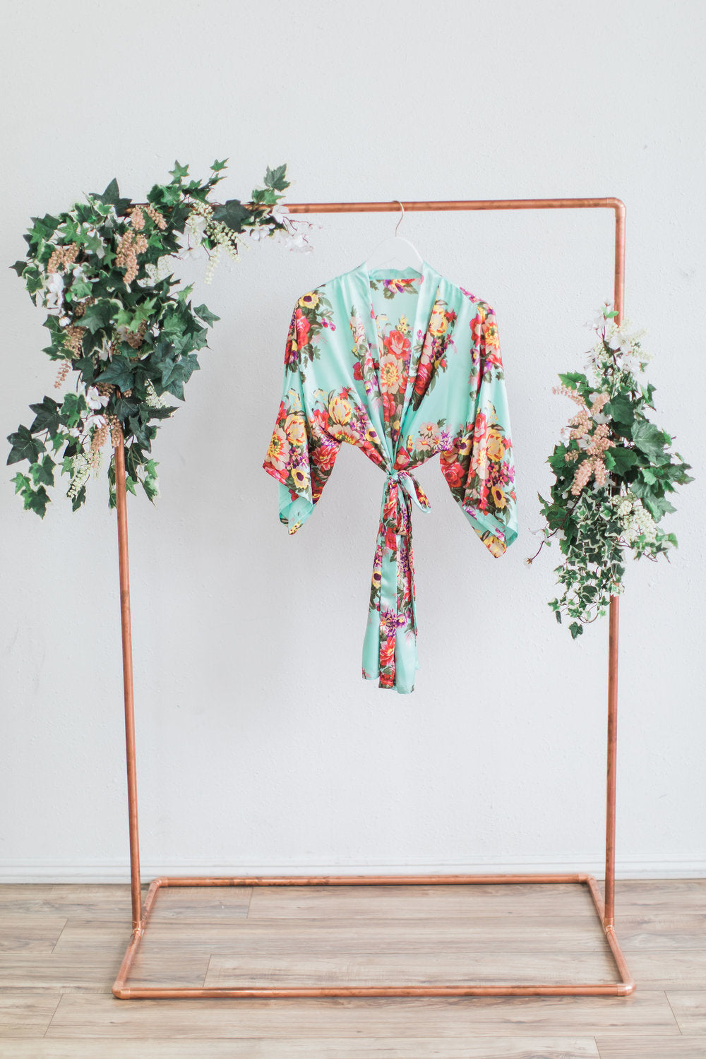 Mint Floral Bridesmaid Robe