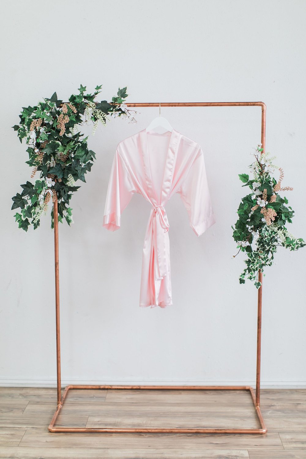 Solid Pink Satin Bridesmaid Robe