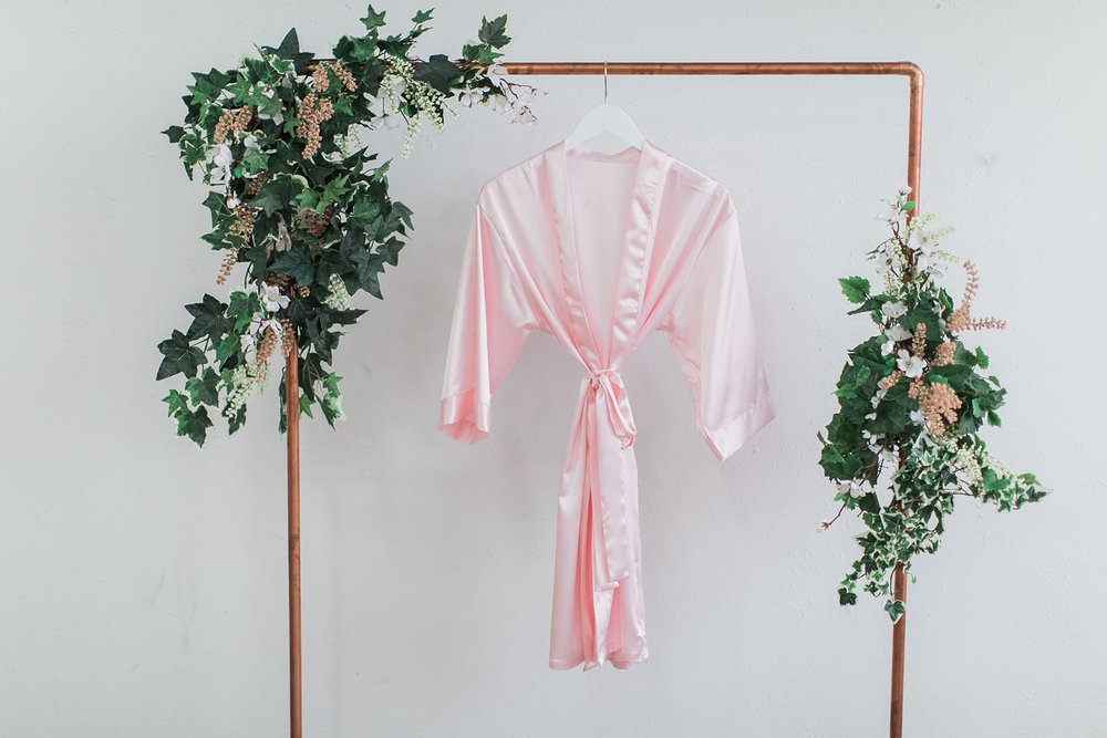 Solid Pink Satin Bridesmaid Robe