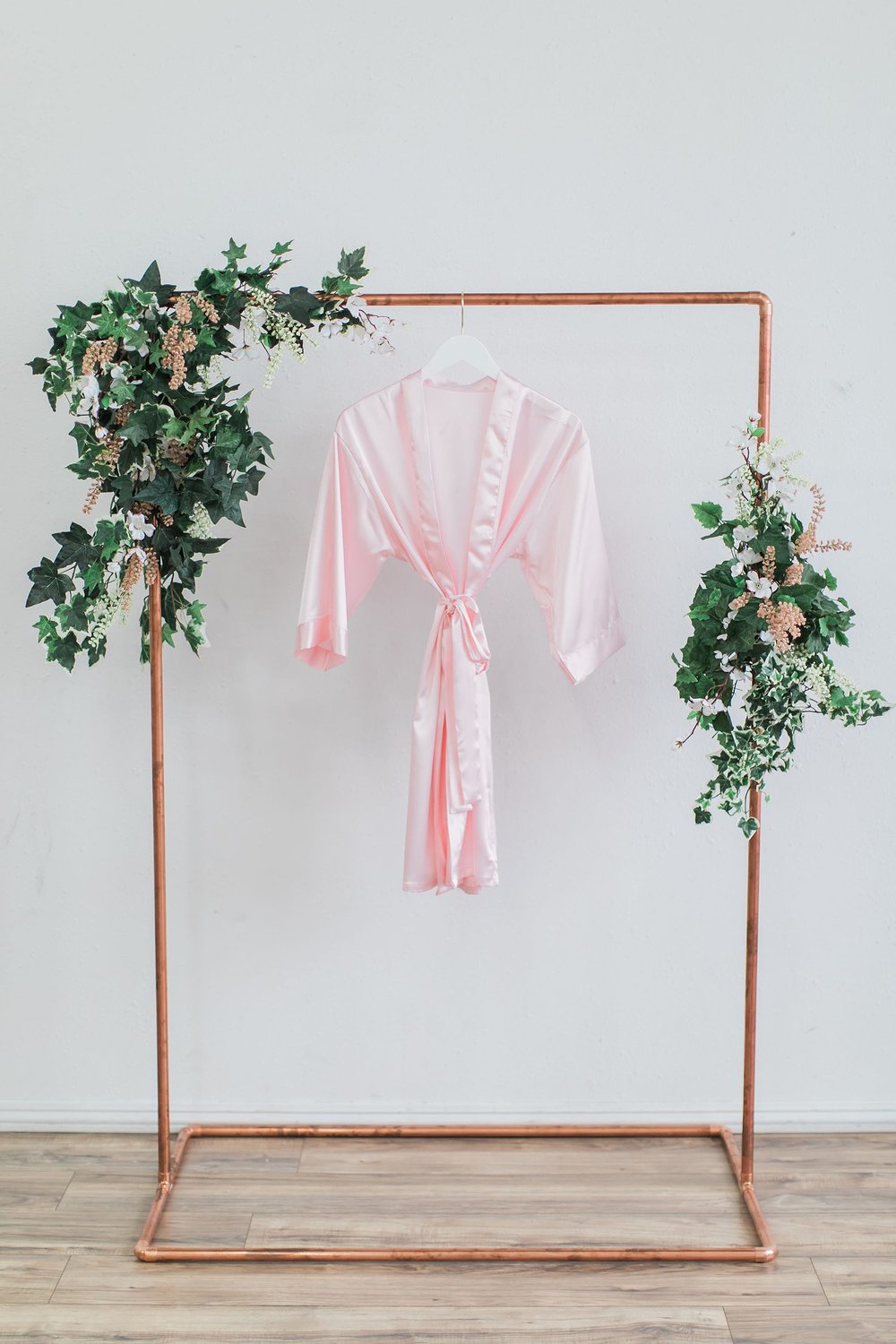Solid Pink Satin Bridesmaid Robe