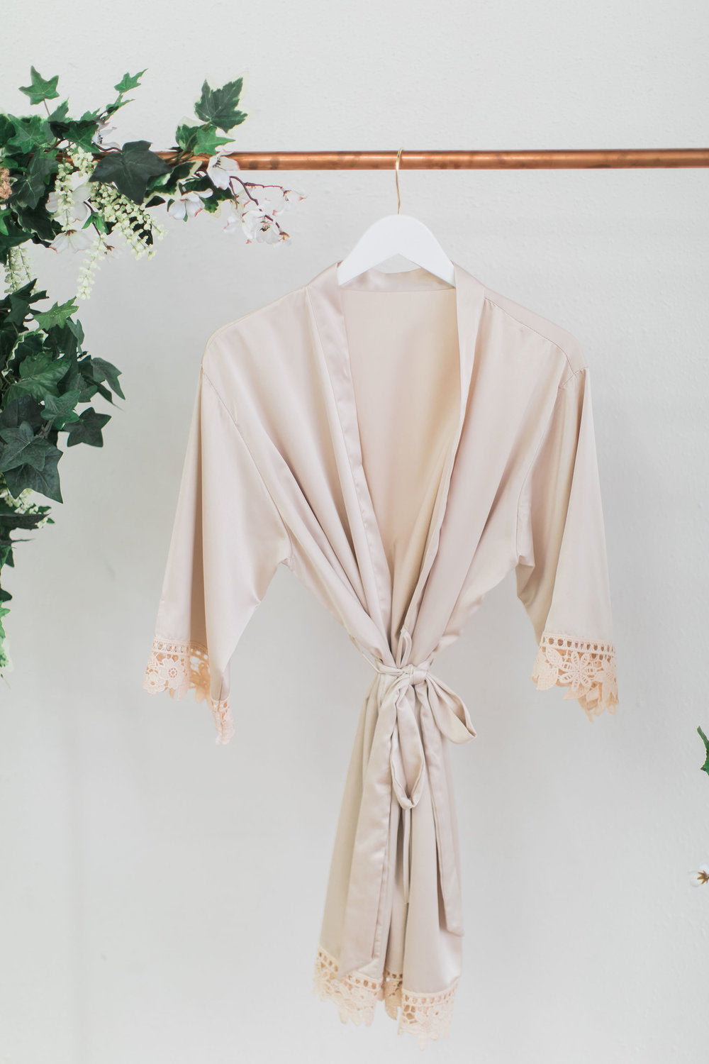 Champagne Lace Robe