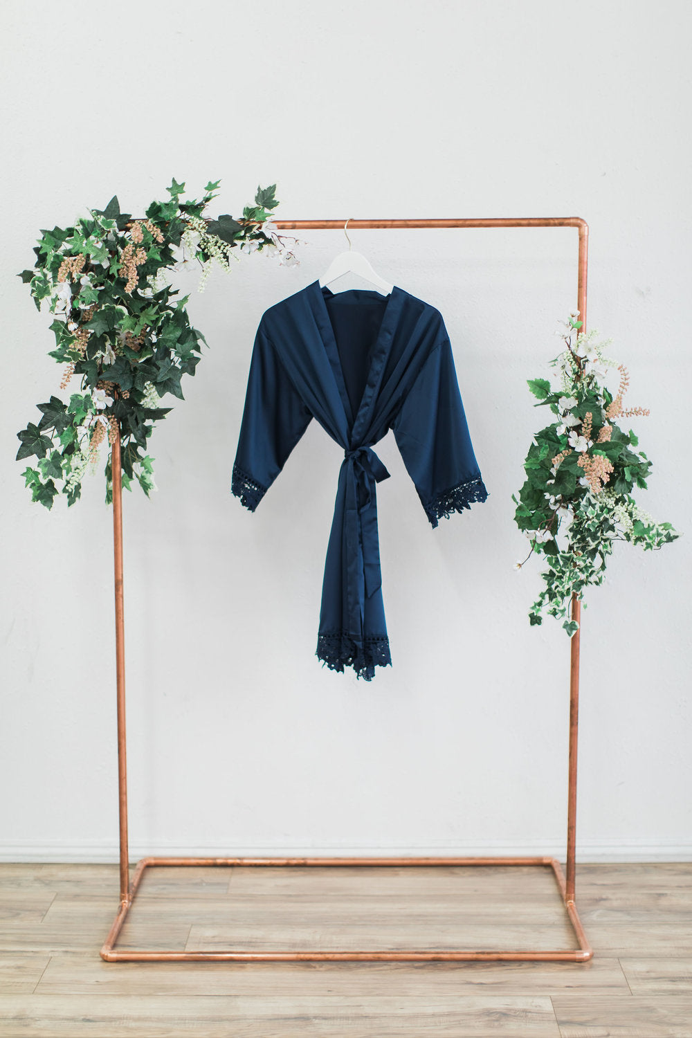 Navy Lace Robe