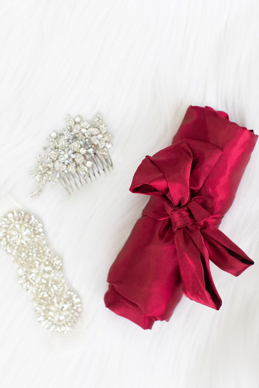 Solid Burgundy Satin Bridesmaid Robe
