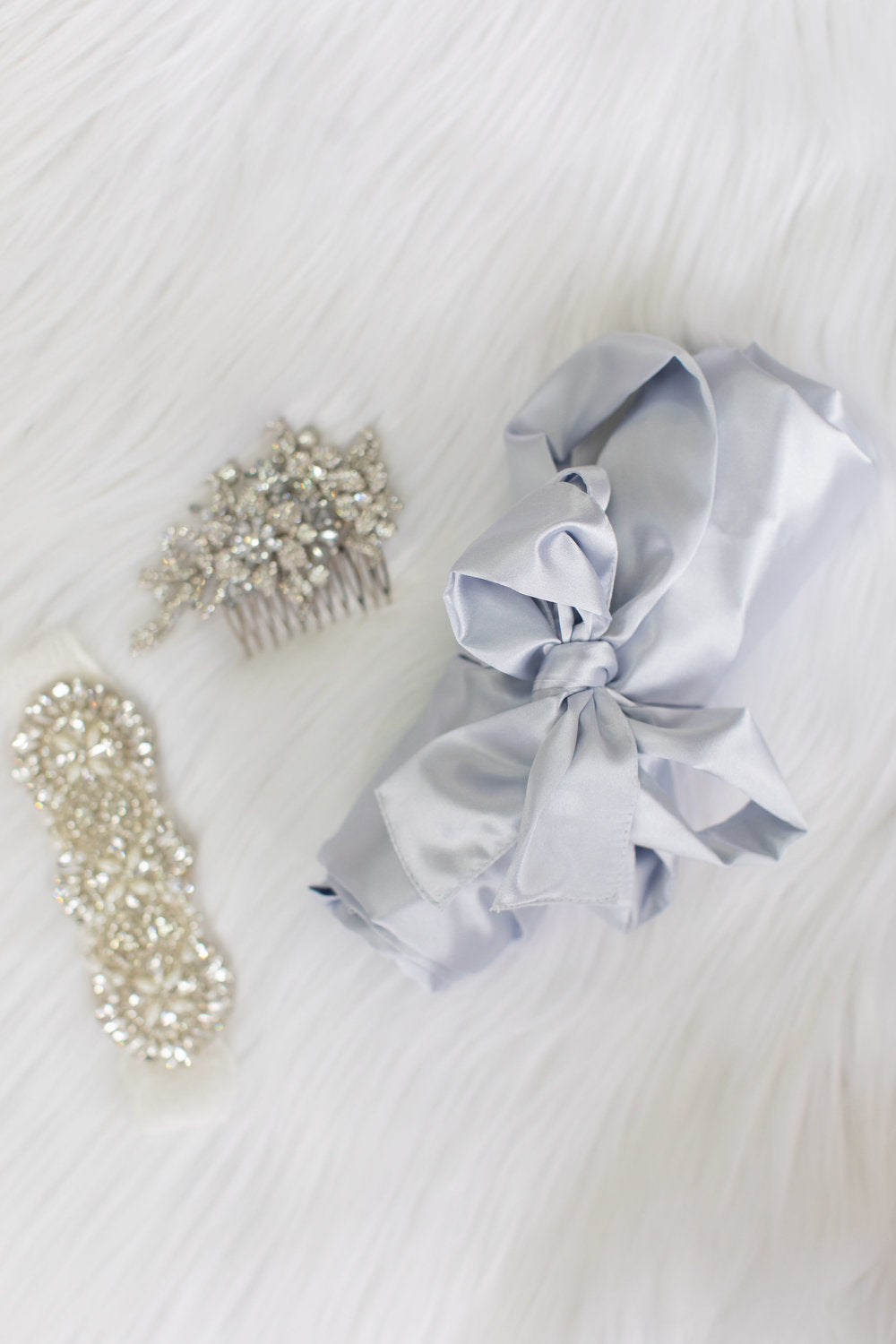 Solid Gray Satin Bridesmaid Robe