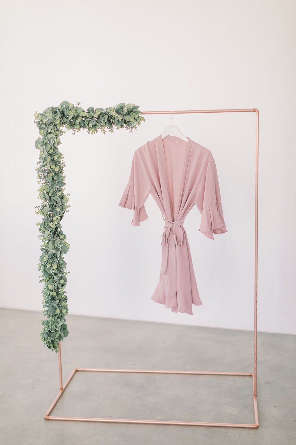 Dusty Rose Ruffle Robe