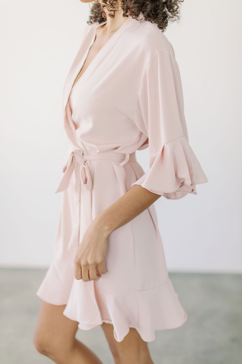 Blush Ruffle Robe