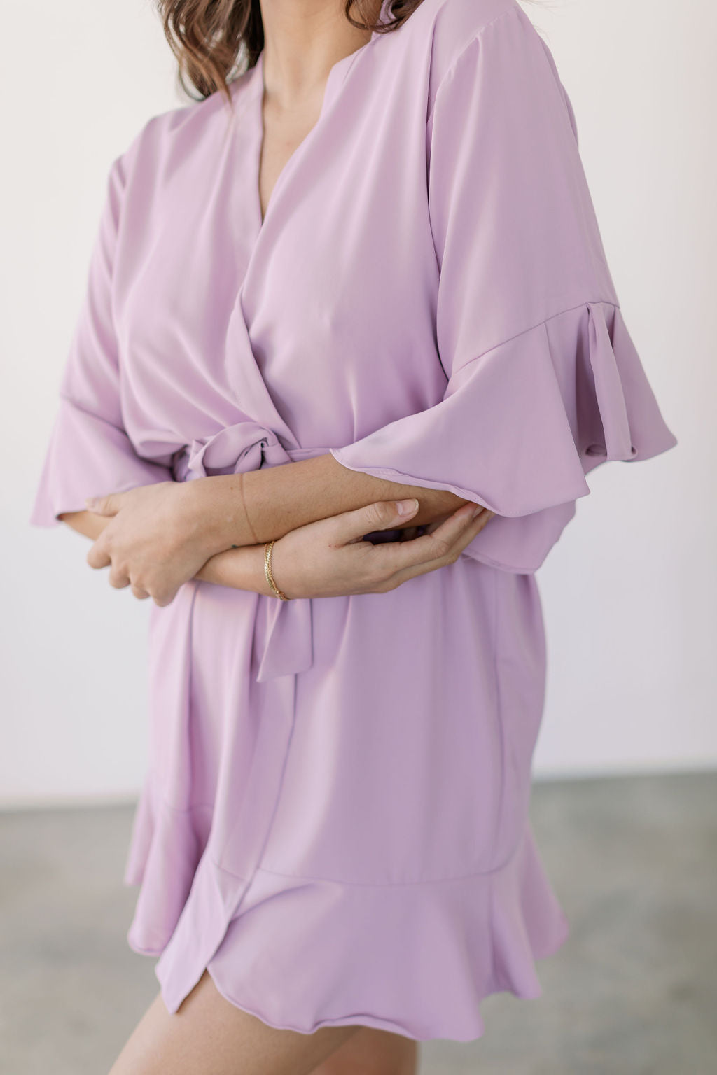 Lavender Ruffle Robe