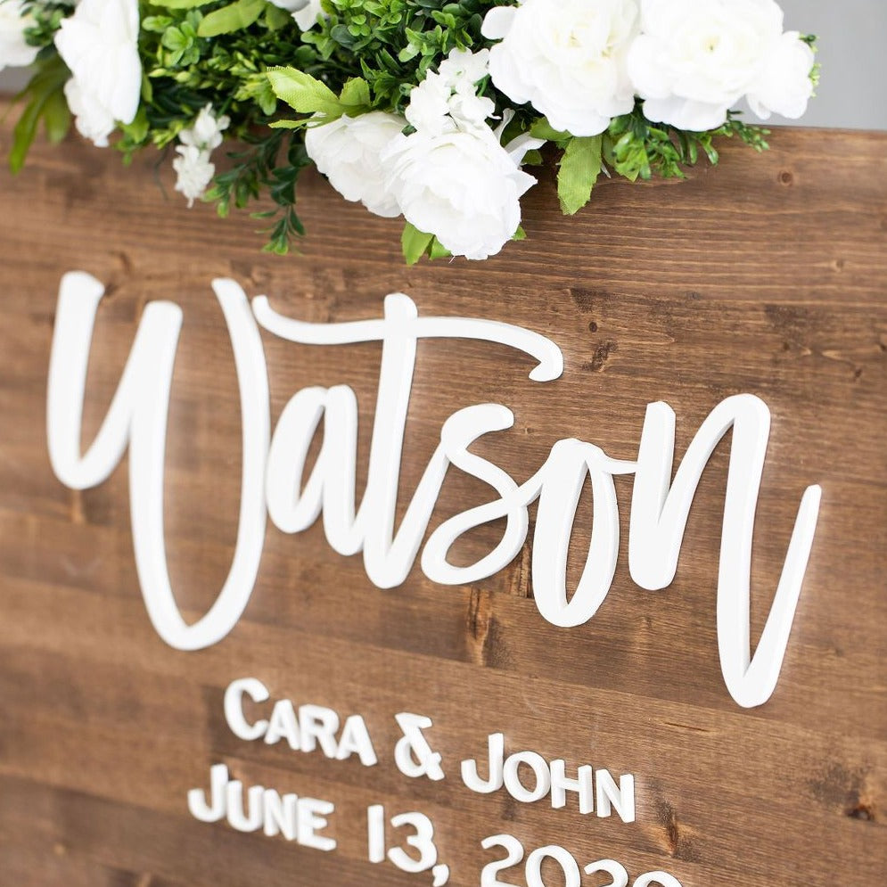 Personalized Last Name Sign