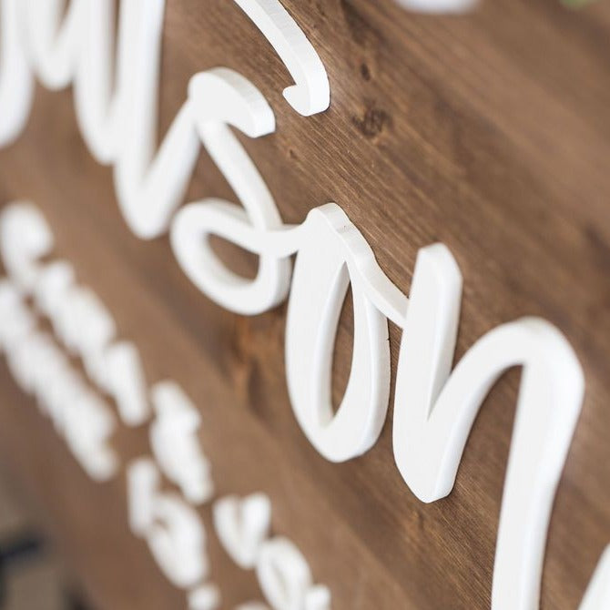 Personalized Last Name Sign
