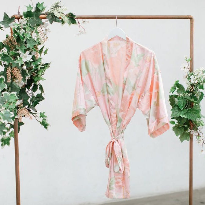 Blush Big Floral Robe